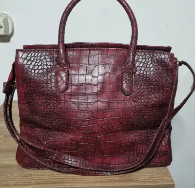 Bolso de mano burdeo - miniatura 2