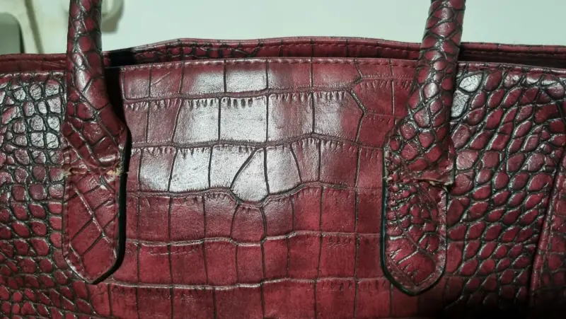 Bolso de mano burdeo - 4