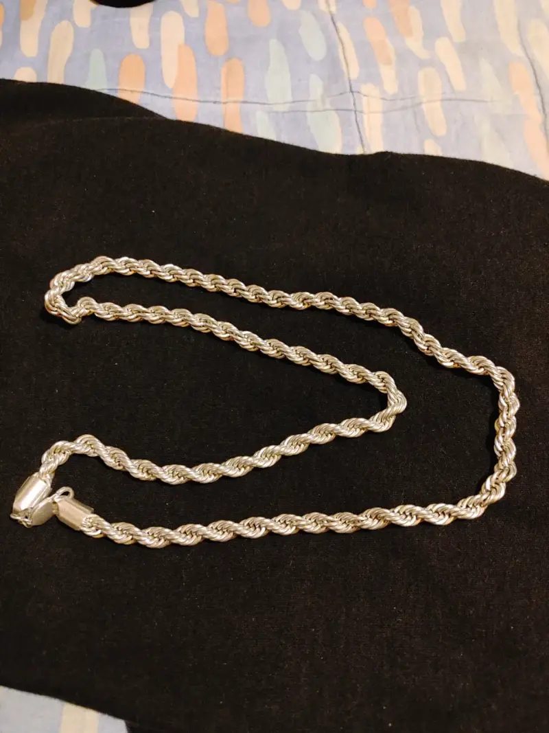Cadena tourbillon de plata ley 925 70cm x 1cm. - 5
