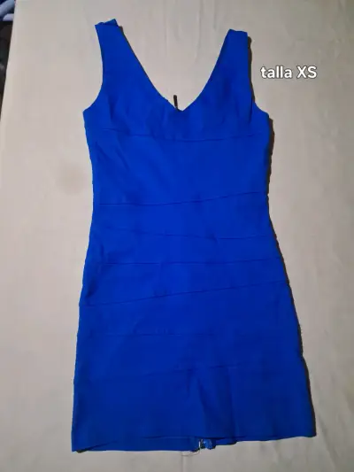 Vestido azul sin mangas talla XS - miniatura 1