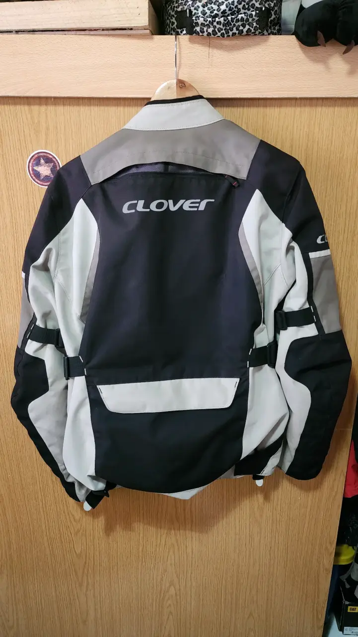 Chaqueta de moto Clover Scout gris y negra - 2