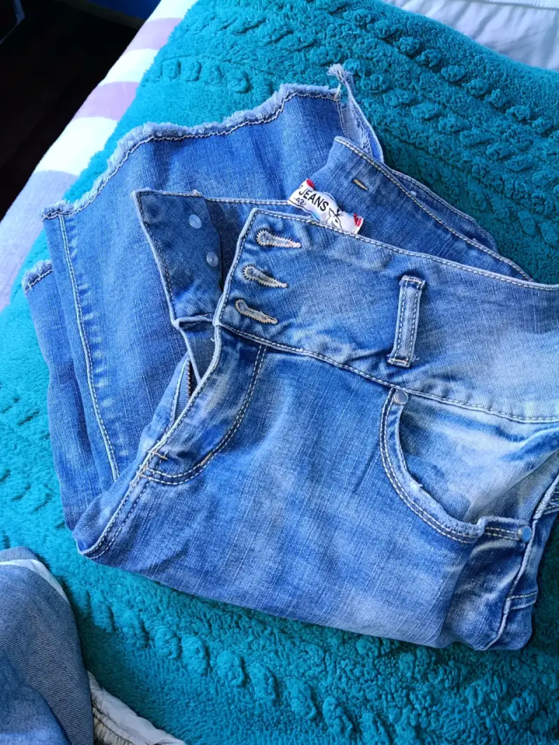 Jeans Zibel para mujer azul claro desgastado - 2
