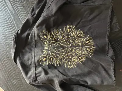 Chaqueta negra con bordado dorado Umbale - miniatura 1