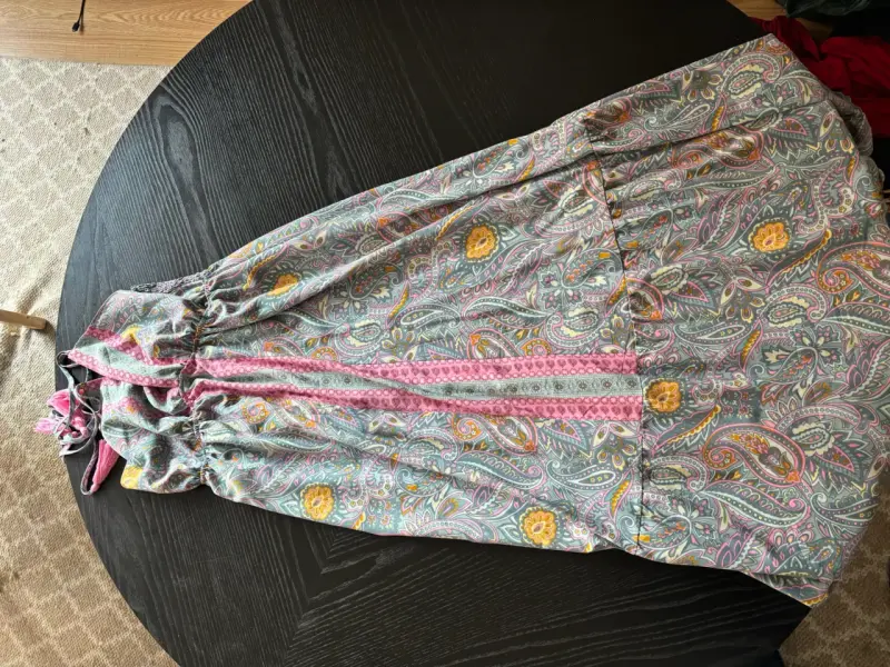 Vestido largo bohemio con estampado paisley - 2