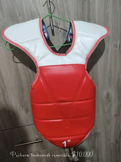 Pechera de Taekwondo Reversible Roja y Azul - miniatura 1