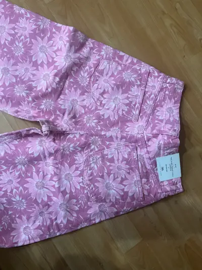 Pantalones Zara tiro alto rosados - miniatura 5