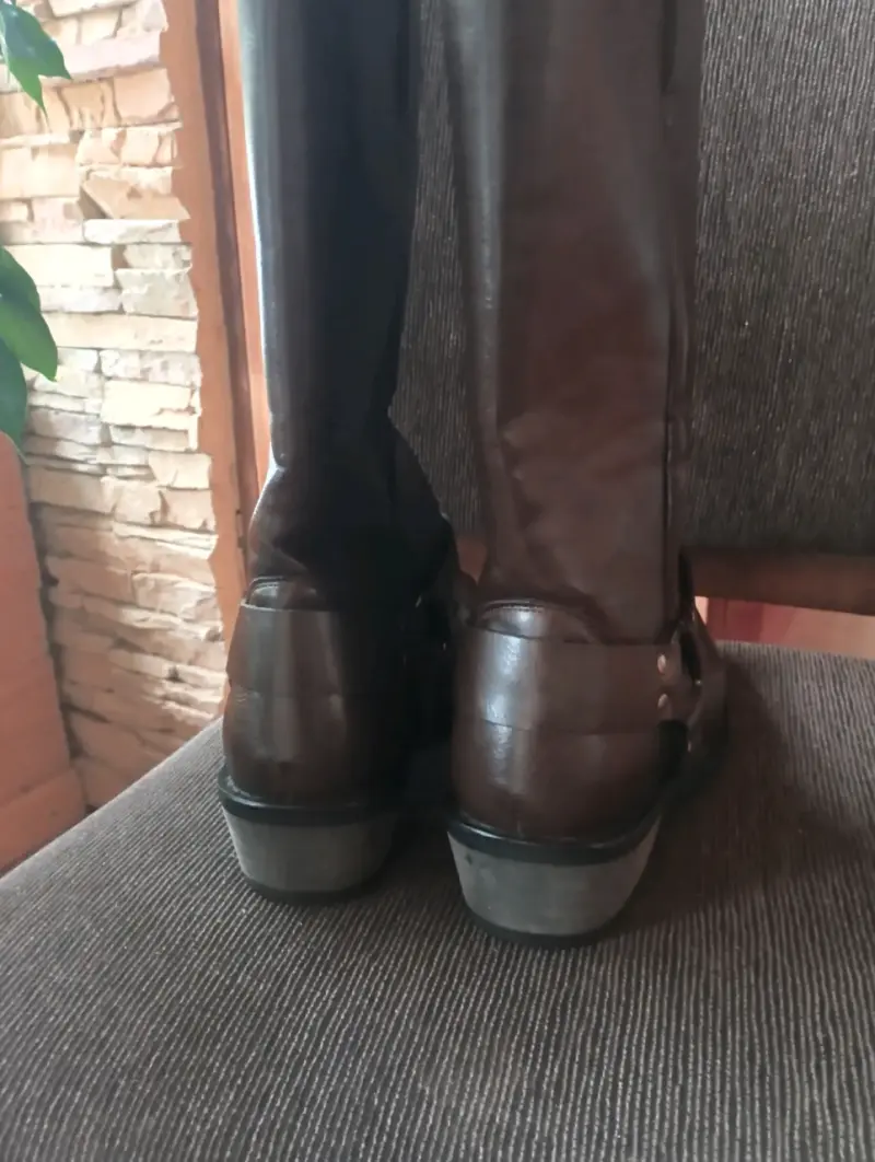 Botas de cuero marrón para hombre - 3