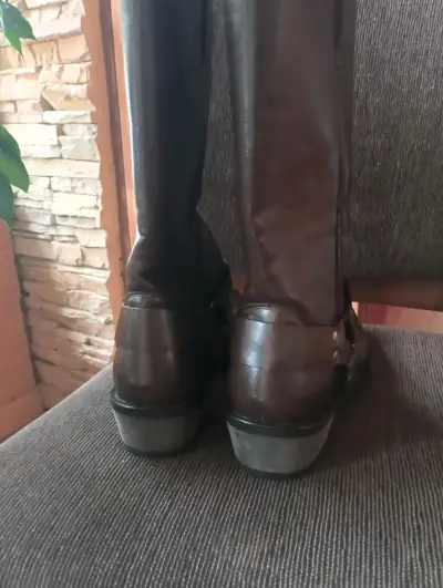 Botas de cuero marrón para hombre - miniatura 3