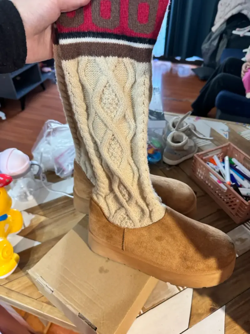 Botas de lana con diseño tejido talla 40 - 4