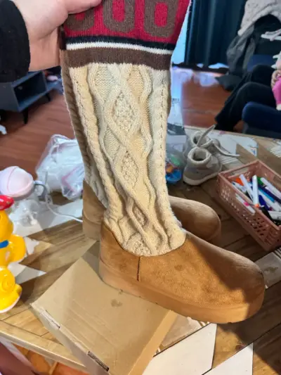 Botas de lana con diseño tejido talla 40 - miniatura 4