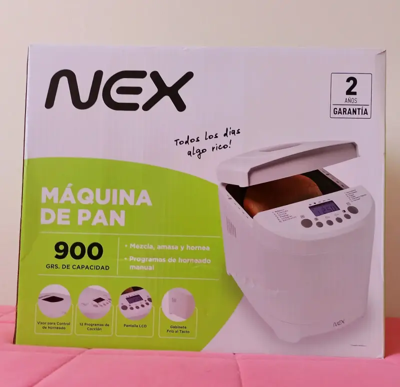Máquina de Pan NEX 900g con Pantalla LCD