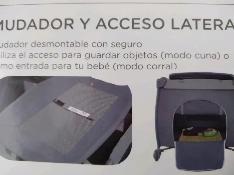 Cuna corral Infanti plegable con cambiador - 2