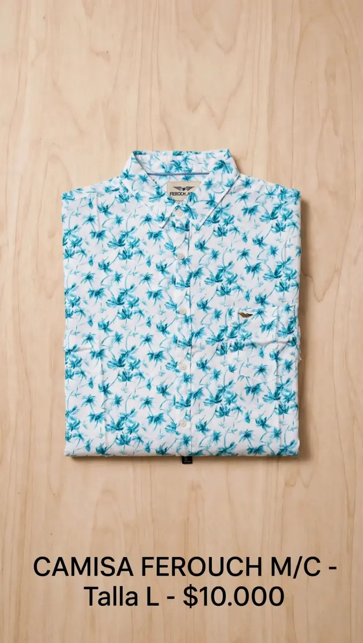 Camisa Ferouch manga corta estampada talla L