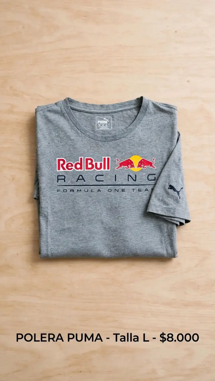 Polera Puma Red Bull Racing gris talla L