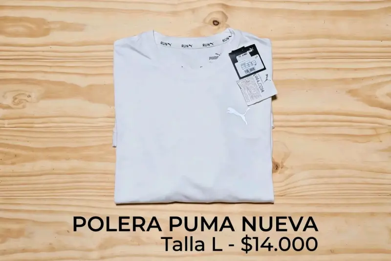 Polera Puma blanca nueva talla L