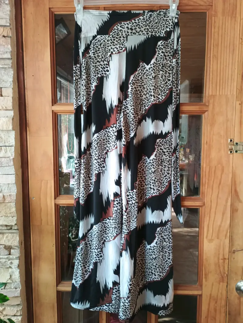 Pantalón largo estampado animal print - 1
