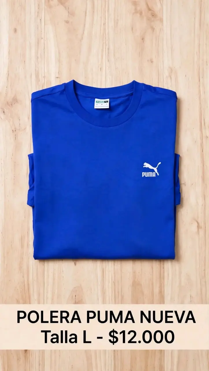Polera Puma morado talla L nueva