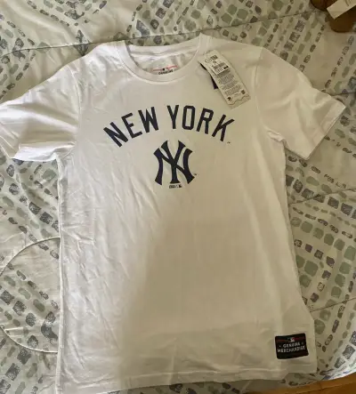 Polera blanca New York Yankees para hombre - miniatura 1