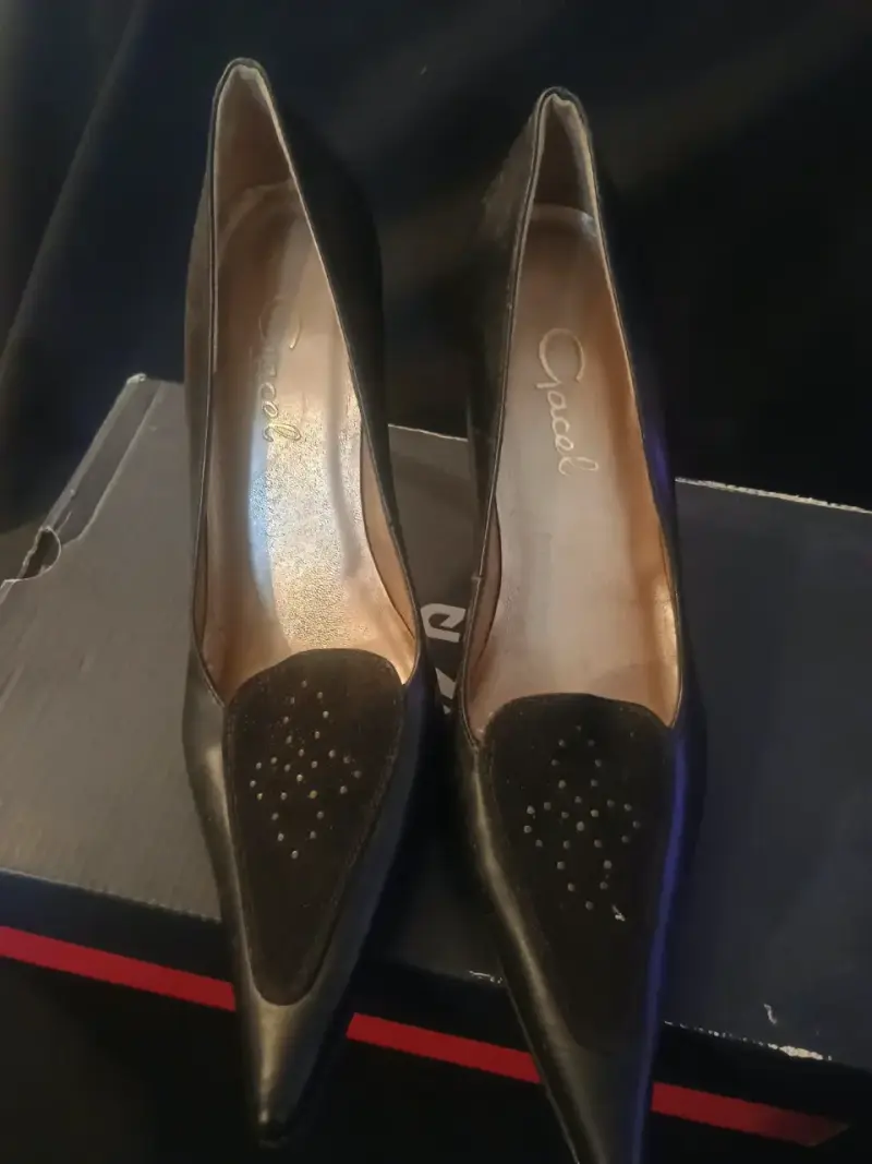 GACEL Zapatos de Tacón Negro Elegantes para Mujer - 4