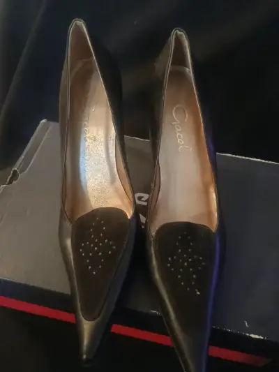GACEL Zapatos de Tacón Negro Elegantes para Mujer - miniatura 4