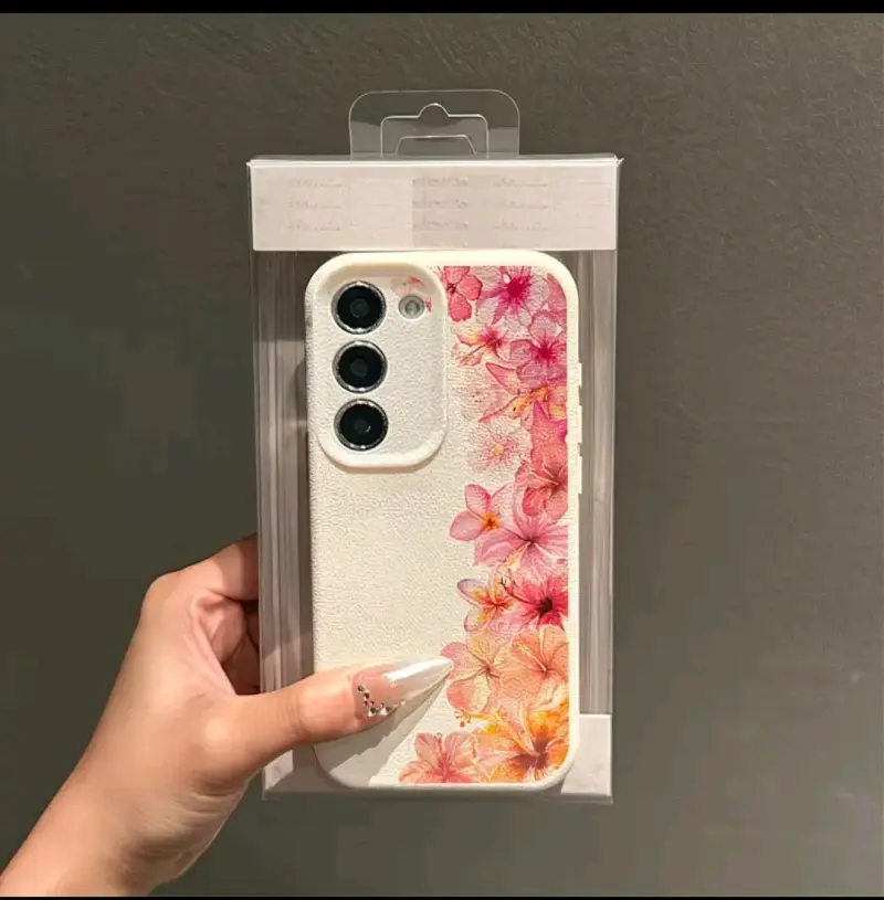 Funda floral para celular con diseño de flores
