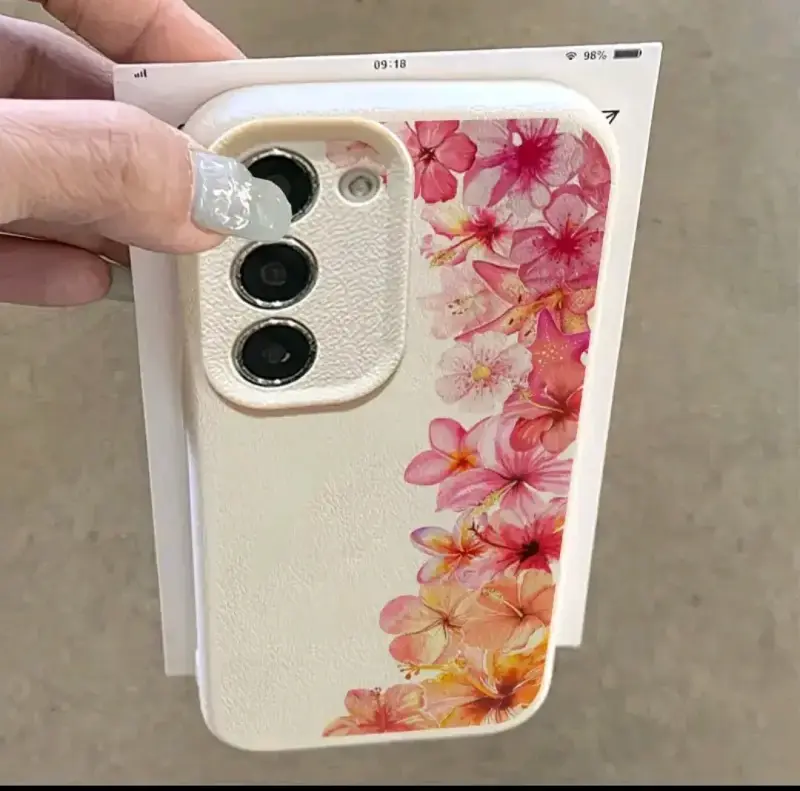 Funda floral para celular con diseño de flores - 3