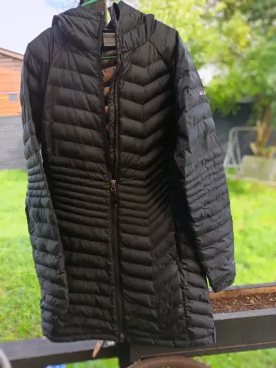 Chaqueta larga negra Columbia Omni-Heat - miniatura 1