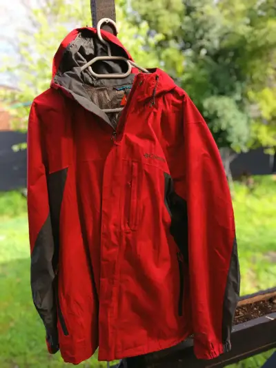 Chaqueta impermeable roja Columbia para hombre - miniatura 1
