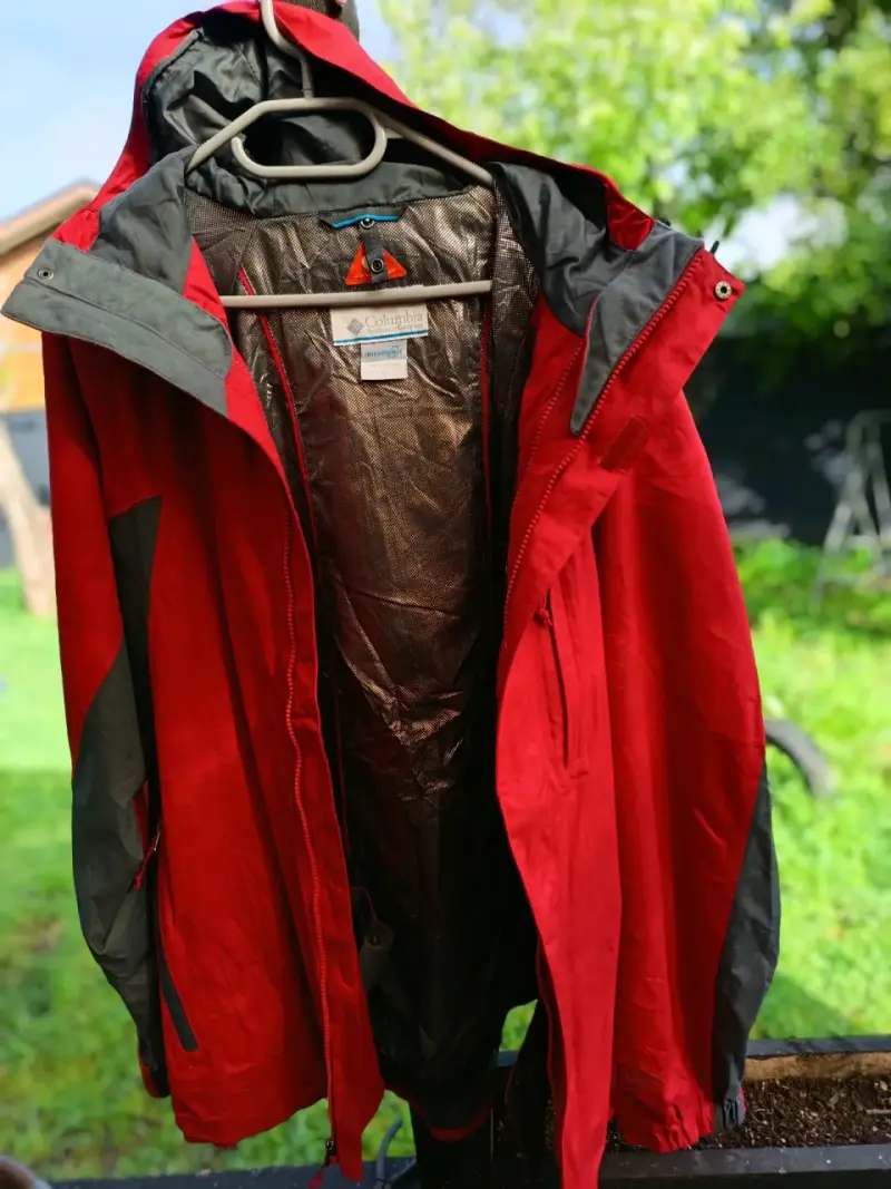Chaqueta impermeable roja Columbia para hombre - 2