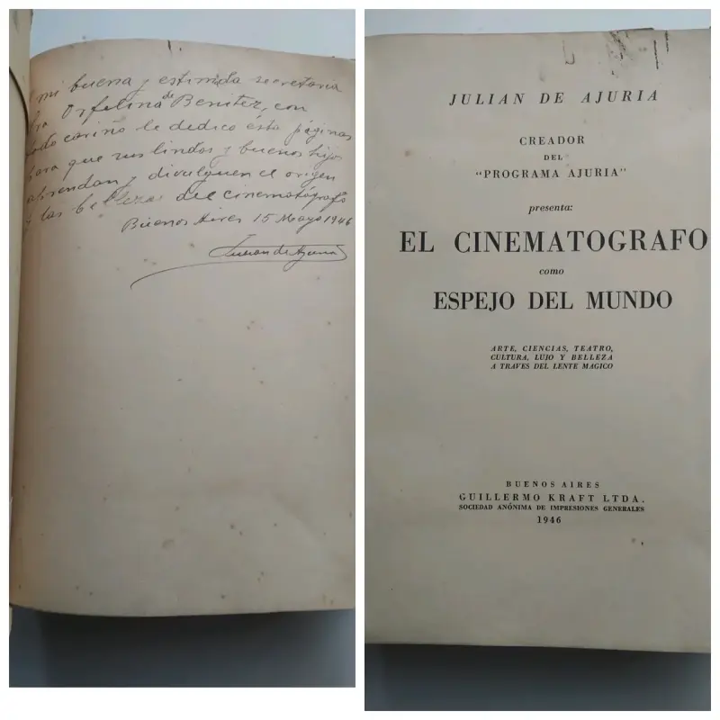 Libro antiguo 'El Cinematógrafo Espejo del Mundo' de Julián de Ajuria - 2