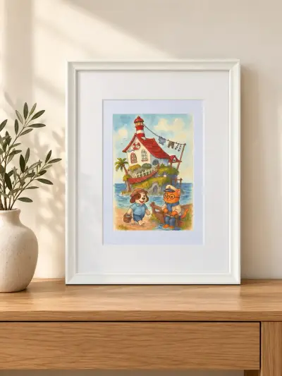 Cuadro decorativos con ilustraciones de animales - miniatura 1
