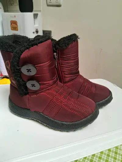 Botas  invierno para niños color burdeos talla 28 - miniatura 1