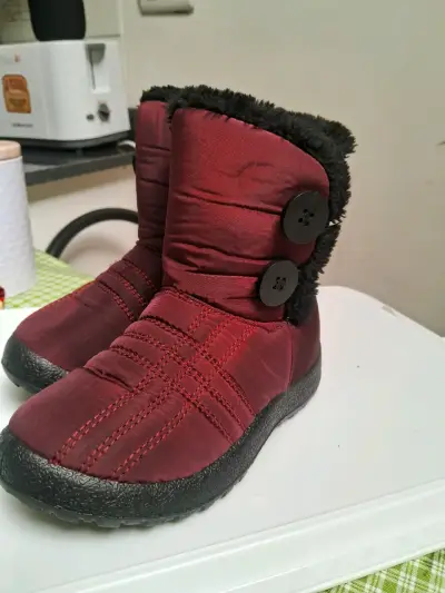 Botas  invierno para niños color burdeos talla 28 - miniatura 2