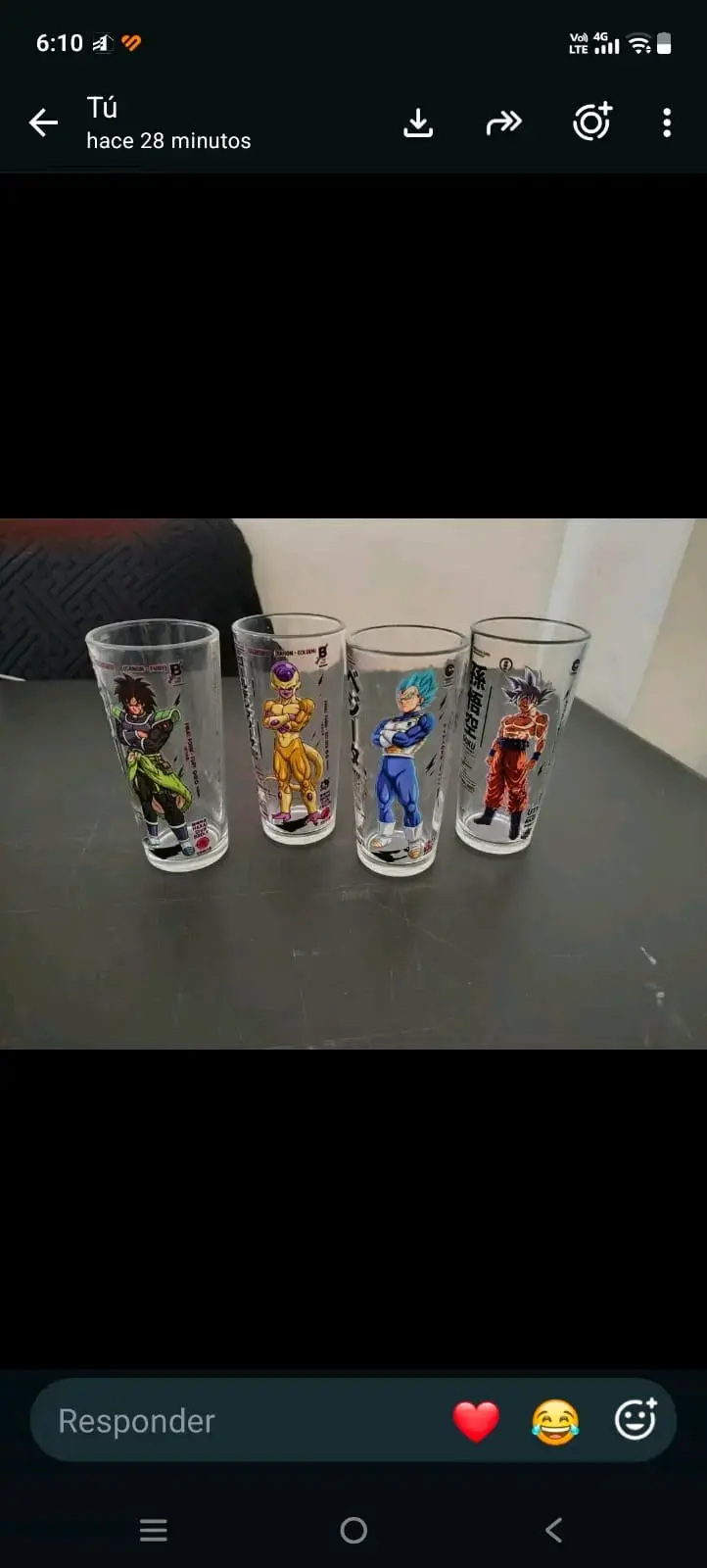 Set de Vasos Dragon Ball Z con Personajes - 1