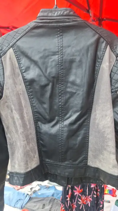 Chaqueta de cuero y tela Dirty Jeans - miniatura 2