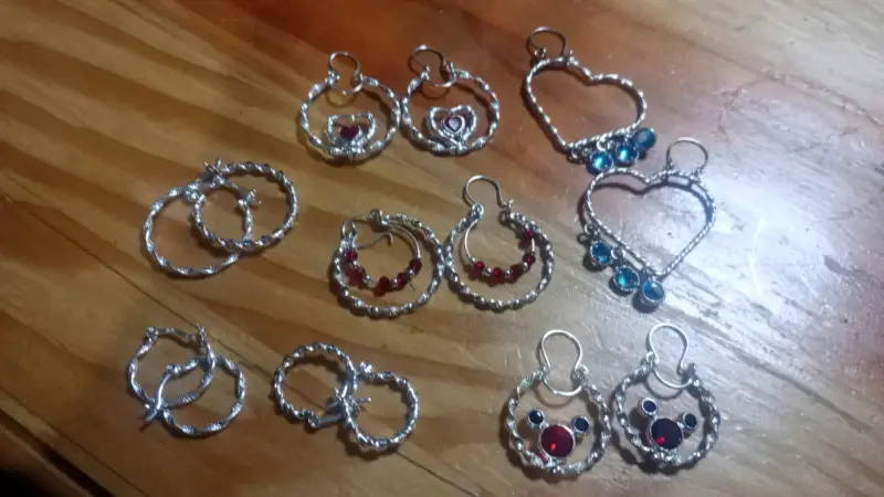 Lote de Pulseras y Anillos de Plata con Cristales - 5