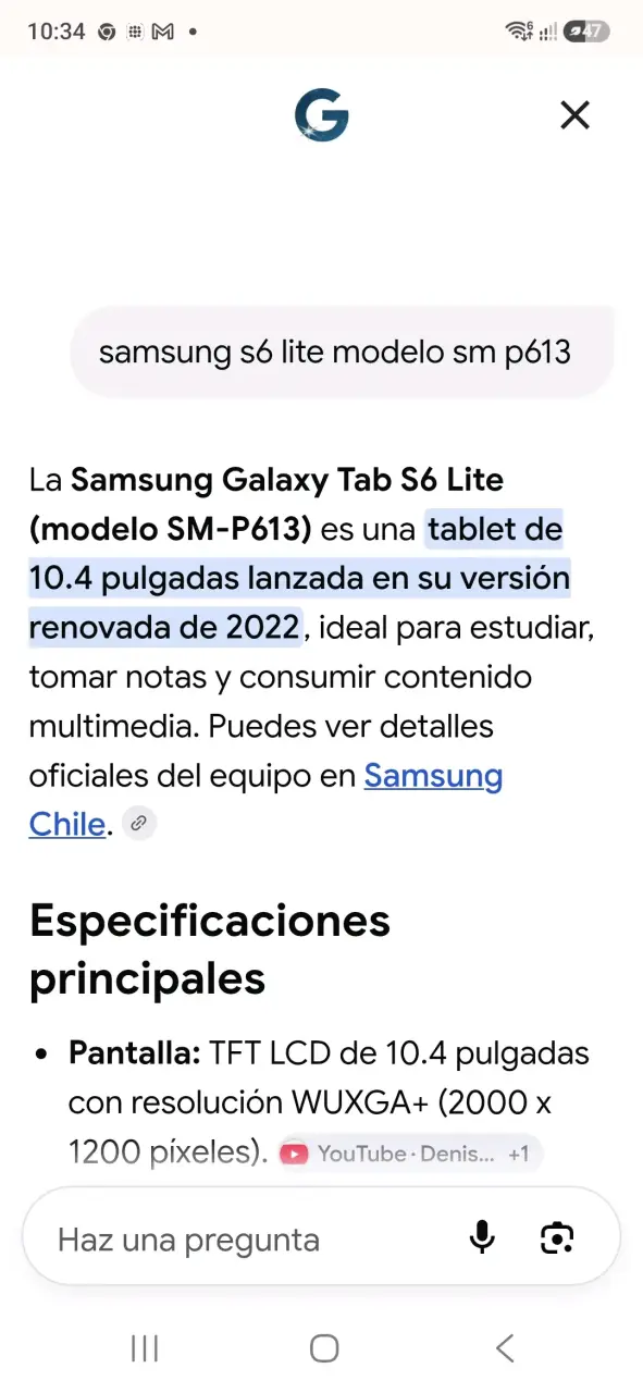 Tablet Samsung Galaxy Tab S6 Lite 10.4 pulgadas - 3