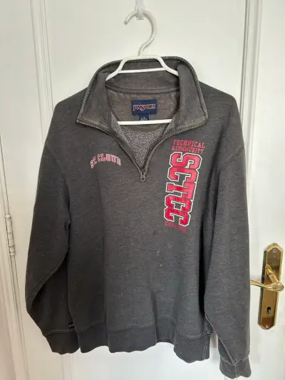 Polerón gris JanSport St. Cloud College - miniatura 1