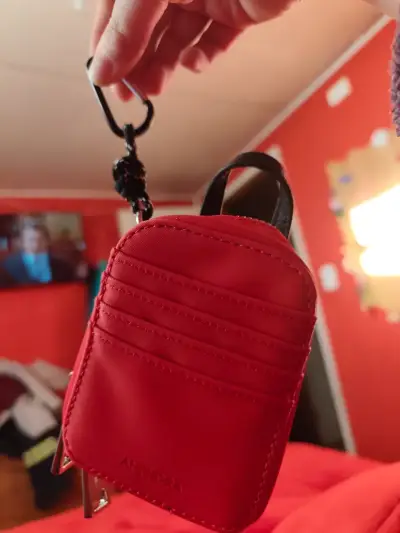 Monedero rojo con clip Amphora - miniatura 1