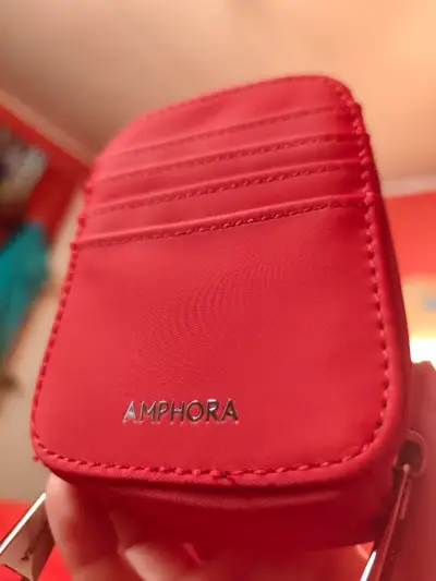 Monedero rojo con clip Amphora - miniatura 2