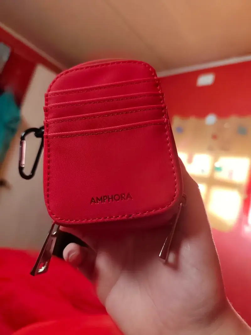 Monedero rojo con clip Amphora - 6