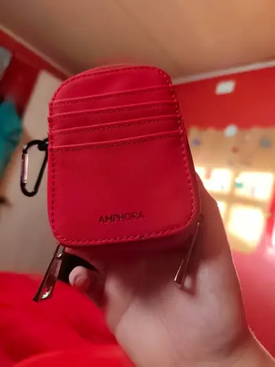 Monedero rojo con clip Amphora - miniatura 6