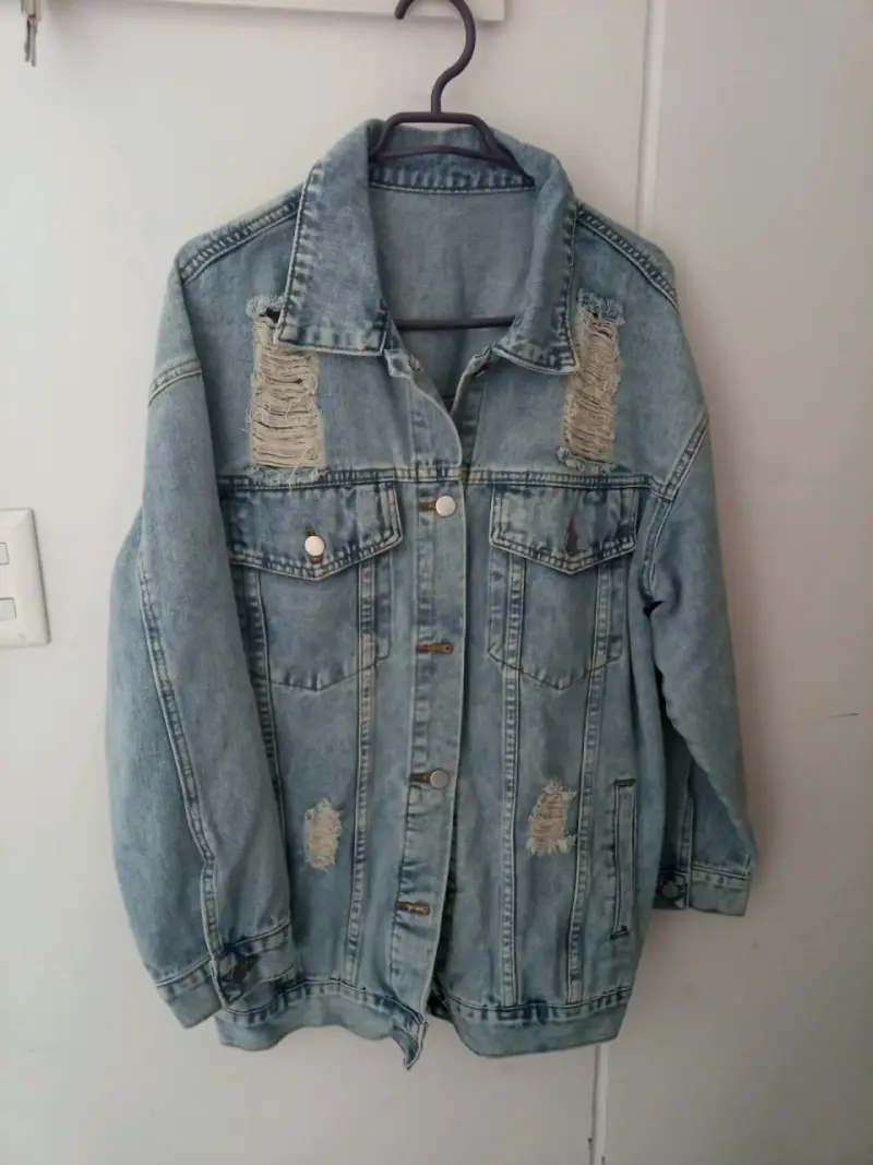 Chaqueta de mezclilla para mujer L