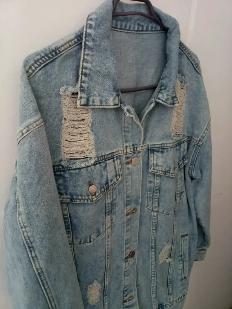 Chaqueta de mezclilla para mujer L - 2