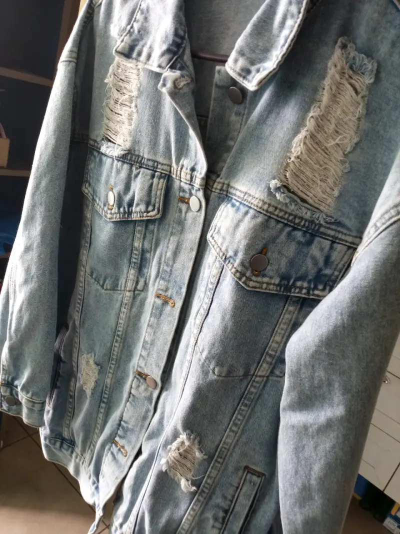 Chaqueta de mezclilla para mujer L - 3