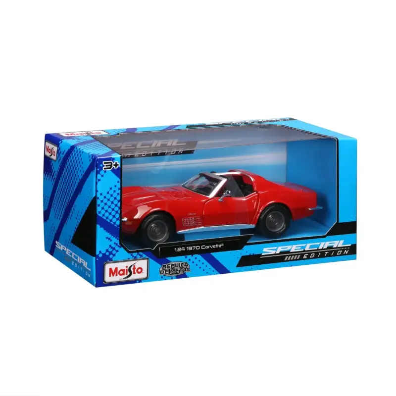 Maisto Corvette 1970 a escala 1:24 rojo - 1
