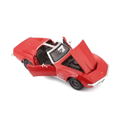 Maisto Corvette 1970 a escala 1:24 rojo - miniatura 2