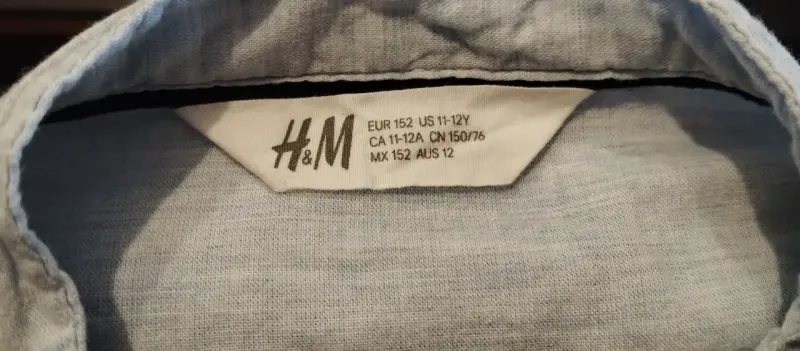 Camisa celeste claro para niño H&M - 2