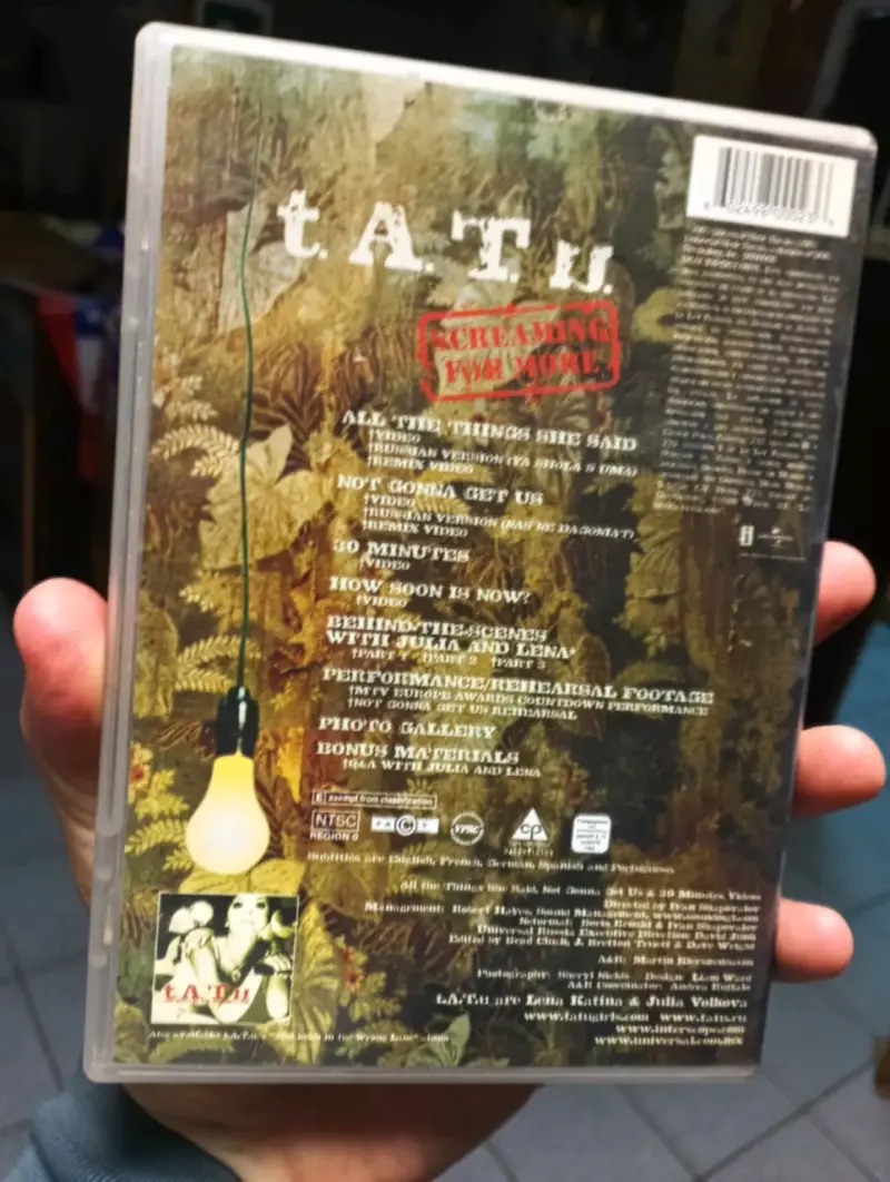 DVD t.A.T.u. Screaming for More - 2