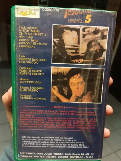 VHS Pesadilla 5: Sueño de Niños - Terror Clásico - miniatura 2